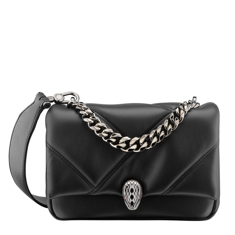 Bulgari SERPENTI CABOCHON CROSSBODY MINI BAG Black