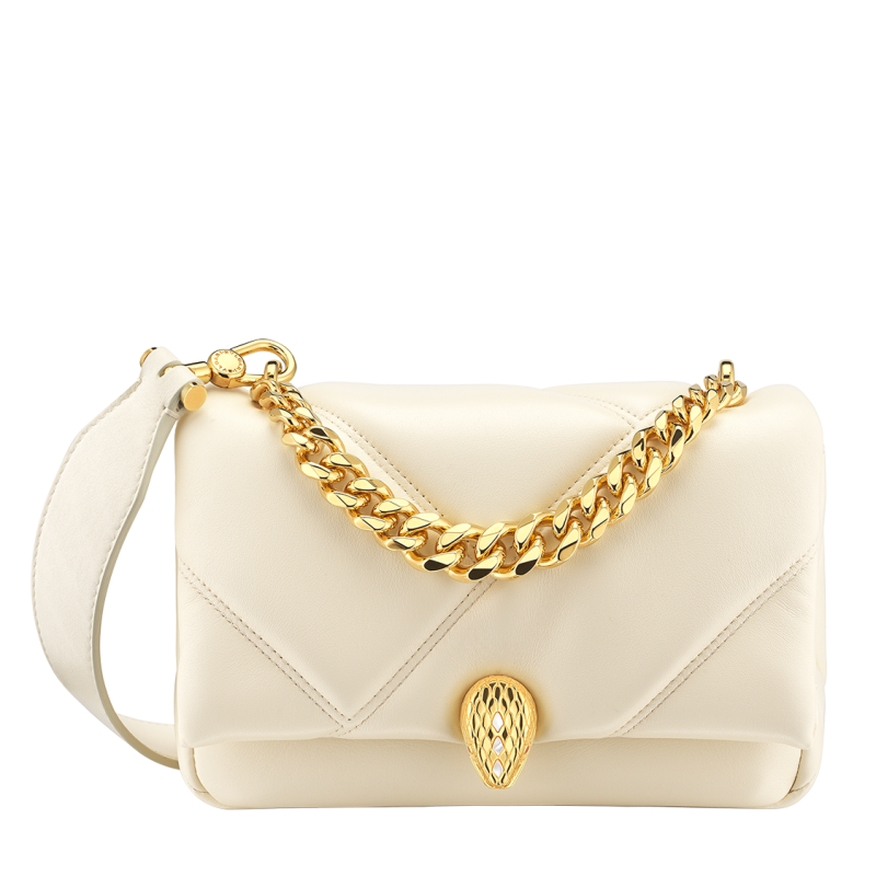 Bulgari SERPENTI CABOCHON CROSSBODY MINI BAG Ivory