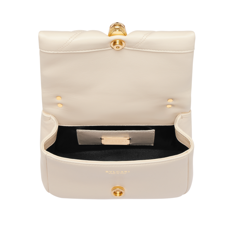 Bulgari SERPENTI CABOCHON CROSSBODY MINI BAG Ivory