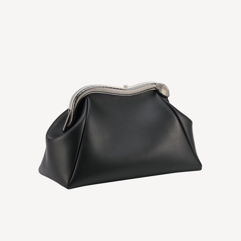 Bulgari SERPENTINE POUCH Black 30 x 18 x 14 cm