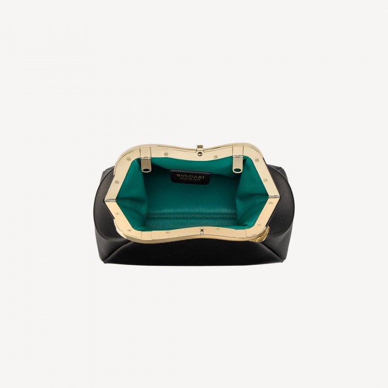 Bulgari SERPENTINE POUCH Black 19.5 x 14 x 10 cm