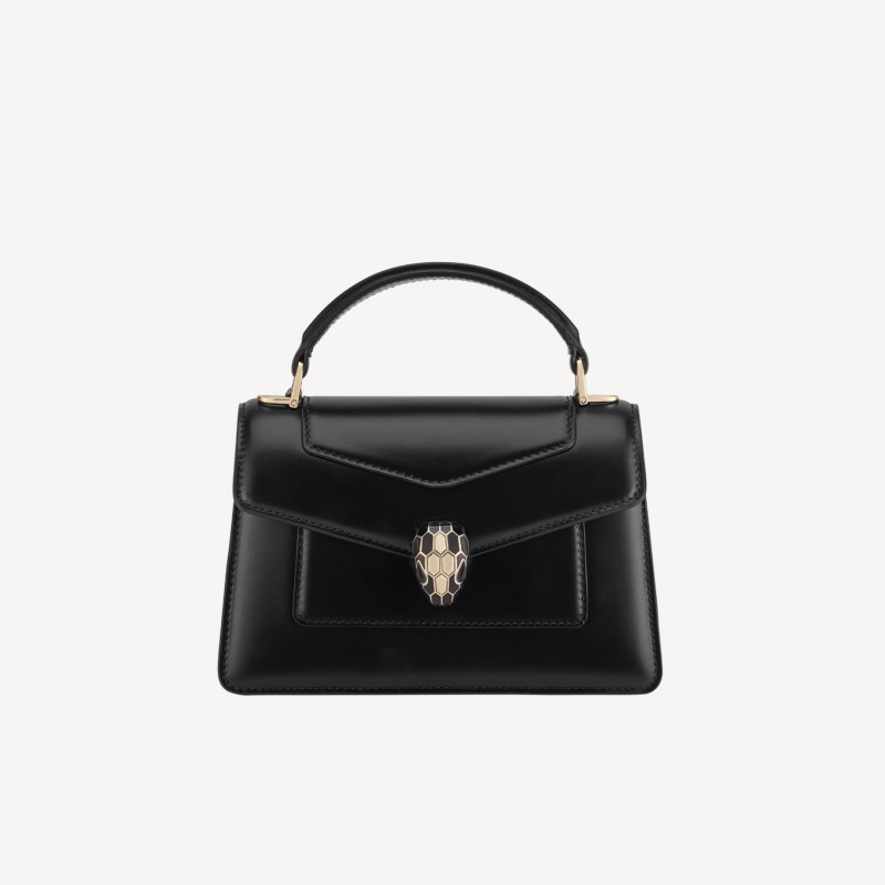 Bulgari SERPENTI FOREVER MINI TOP HANDLE BAG Black