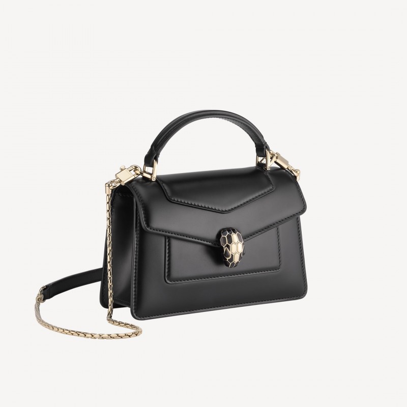 Bulgari SERPENTI FOREVER MINI TOP HANDLE BAG Black