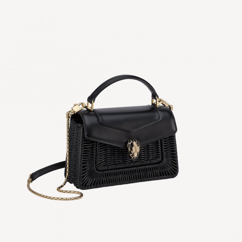 Bulgari SERPENTI FOREVER MINI TOP HANDLE BAG Black