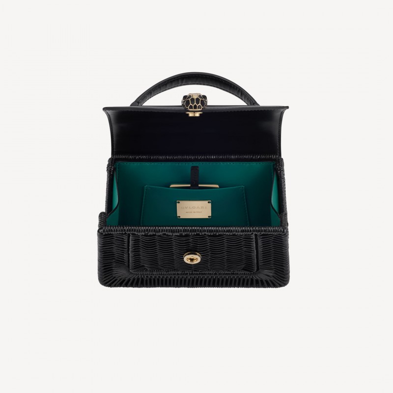 Bulgari SERPENTI FOREVER MINI TOP HANDLE BAG Black