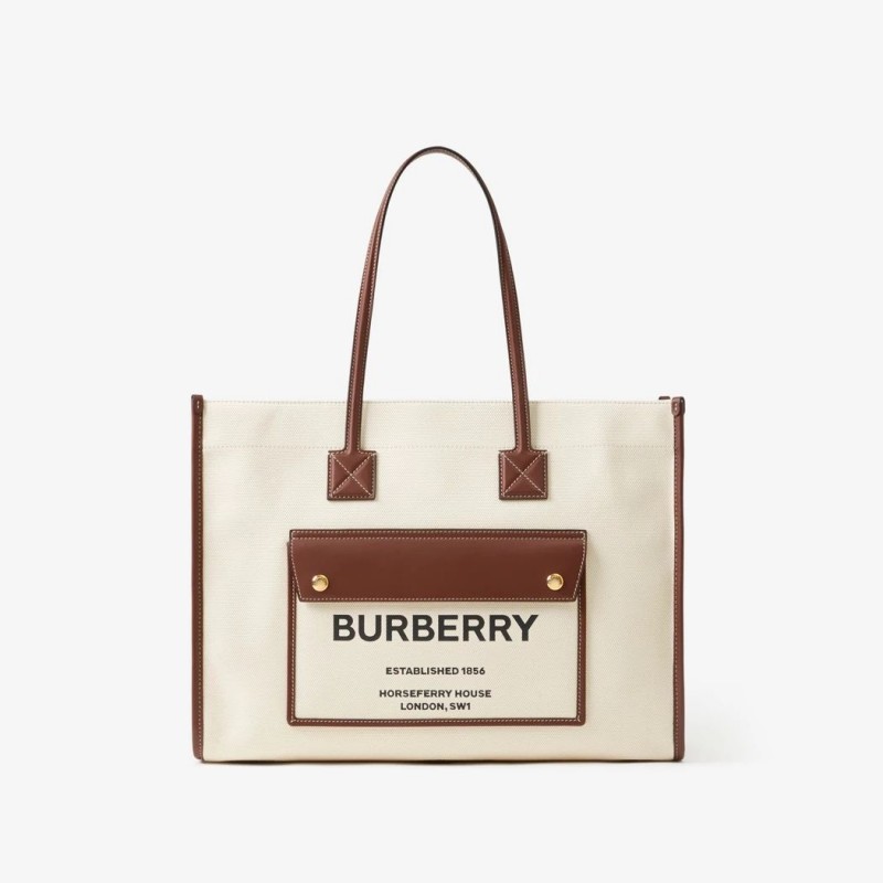 Burberry Medium Freya Tote Natural/Tan