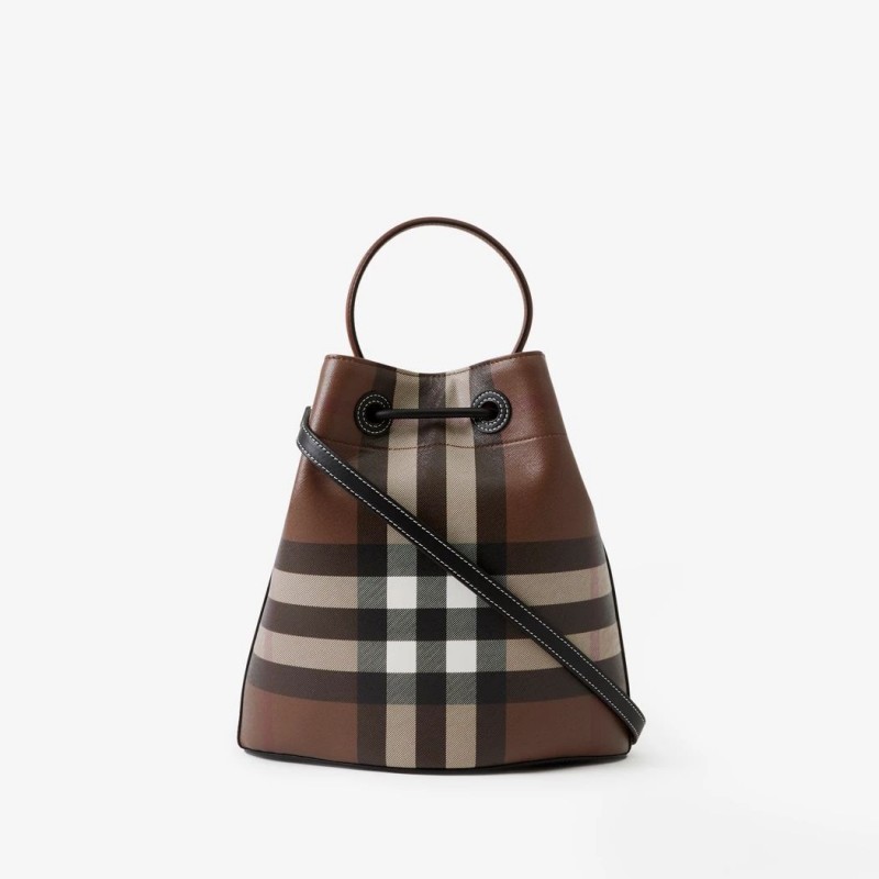 Burberry Small TB Bucket Bag Dark Birch Brown