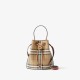 Burberry Mini TB Bucket Bag Archive Beige/Briar Brown