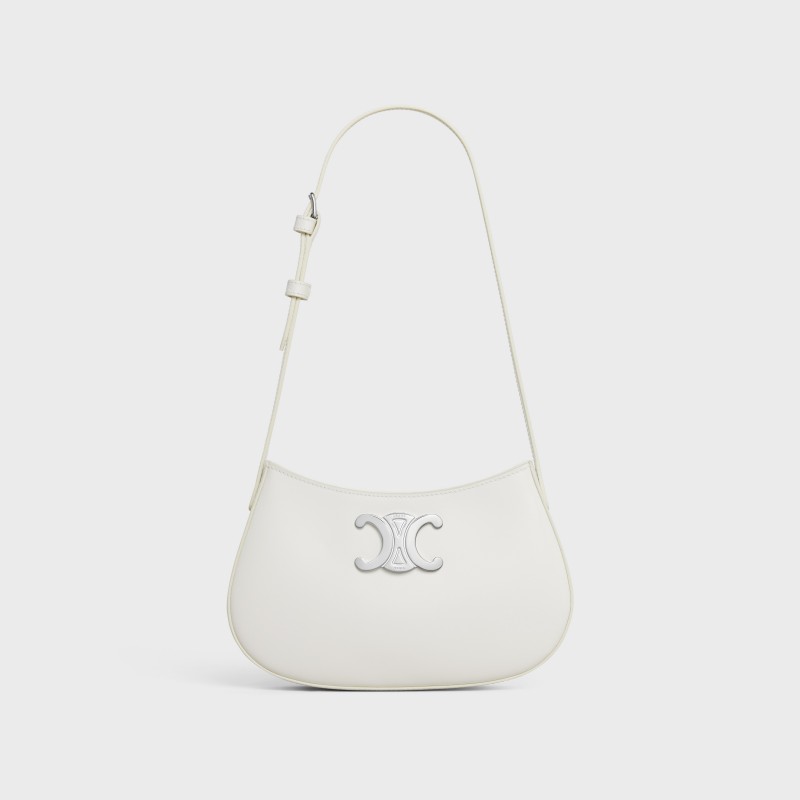 Celine MEDIUM TILLY BAG IN SHINY CALFSKIN white