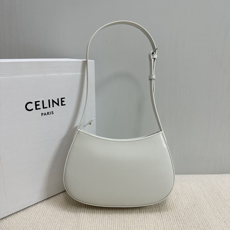 Celine MEDIUM TILLY BAG IN SHINY CALFSKIN white