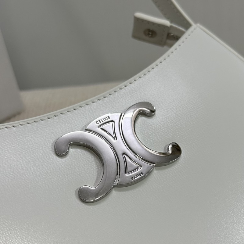 Celine MEDIUM TILLY BAG IN SHINY CALFSKIN white