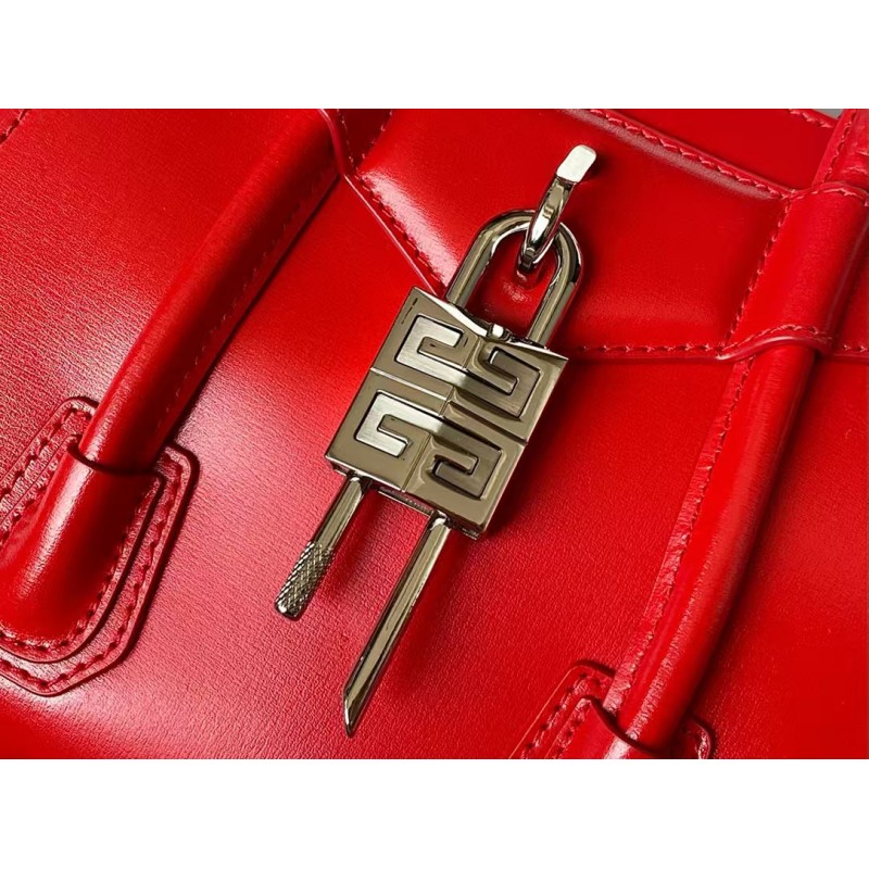 Mini Antigona Lock bag in box leather