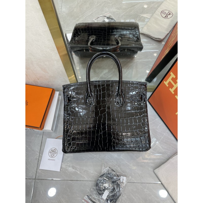 Birkin 30 Crocodile Black