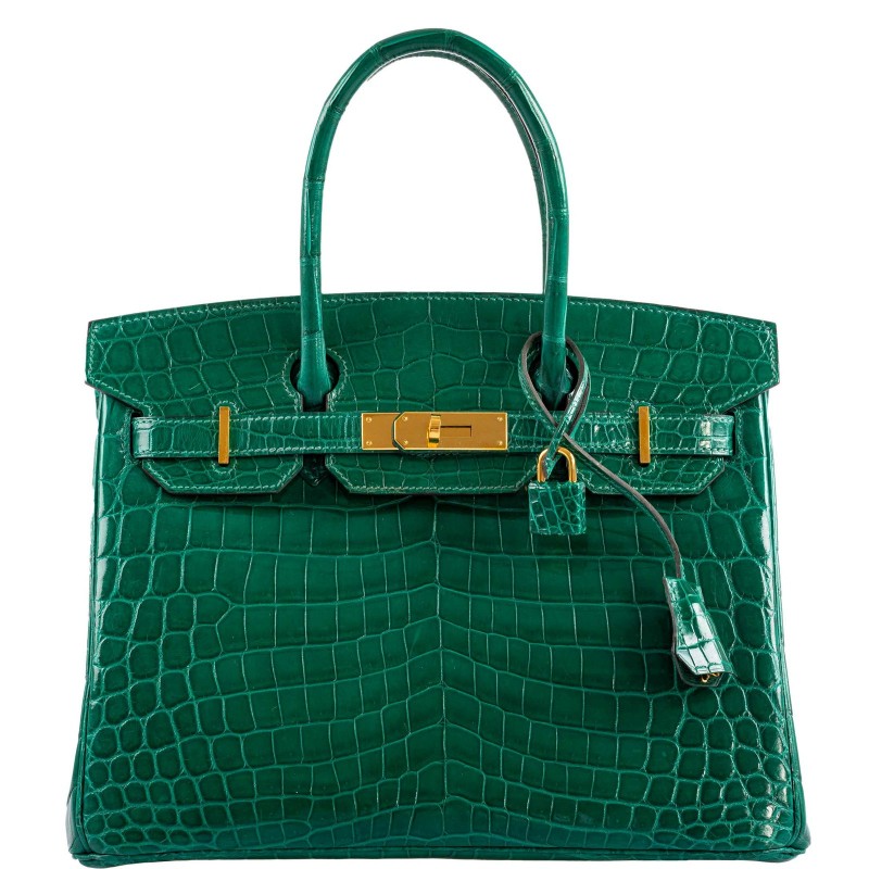 Birkin 30 Crocodile Green