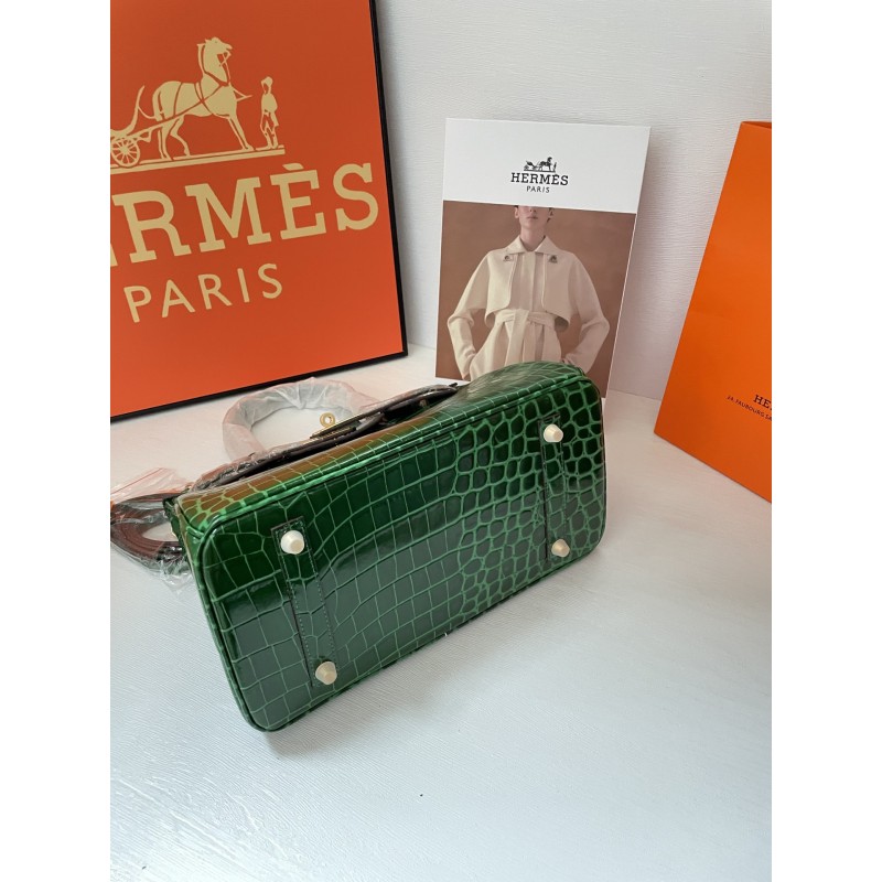 Birkin 30 Crocodile Green