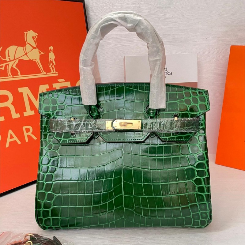 Birkin 30 Crocodile Green