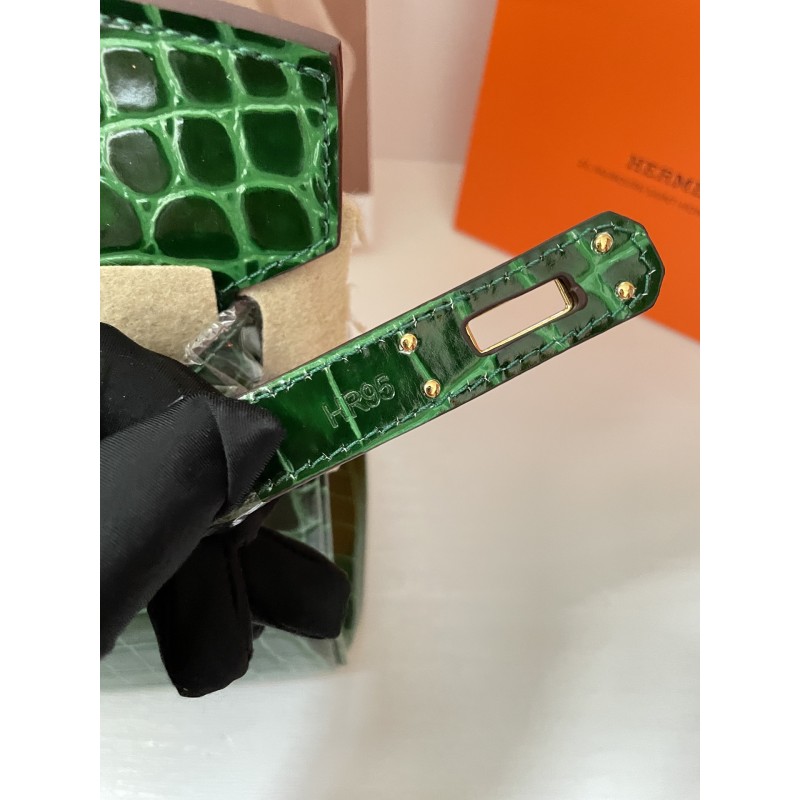 Birkin 30 Crocodile Green