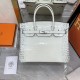 Birkin 30 White Himalaya Niloticus Crocodile Palladium Hardware