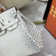 Birkin 30 White Himalaya Niloticus Crocodile Palladium Hardware