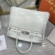 Birkin 30 White Himalaya Niloticus Crocodile Palladium Hardware