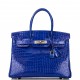 Birkin 30 Crocodile blue