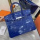 Birkin 30 Crocodile blue