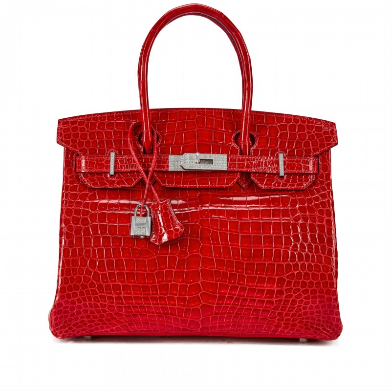 Birkin 30 Crocodile red Bag