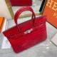 Birkin 30 Crocodile red Bag