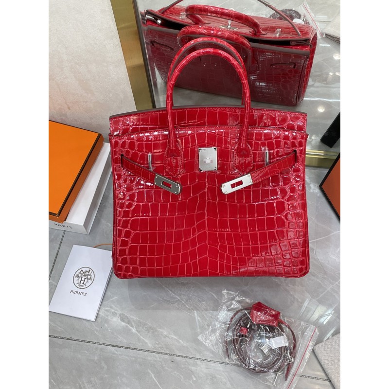 Birkin 30 Crocodile red Bag