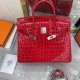 Birkin 30 Crocodile red Bag