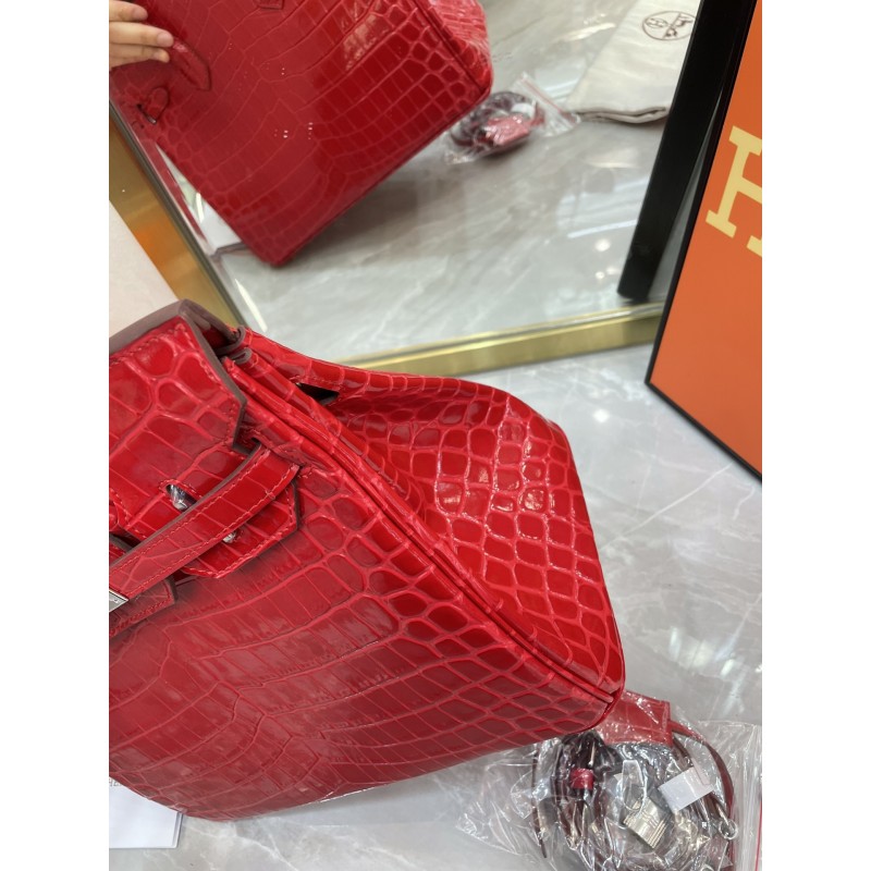 Birkin 30 Crocodile red Bag