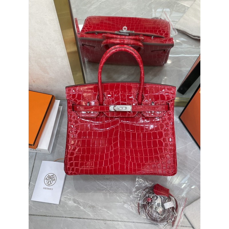 Birkin 30 Crocodile red Bag