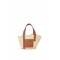 Small Basket bag in palm leaf and calfskin