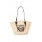 Medium Anagram Basket bag in iraca palm and calfskin