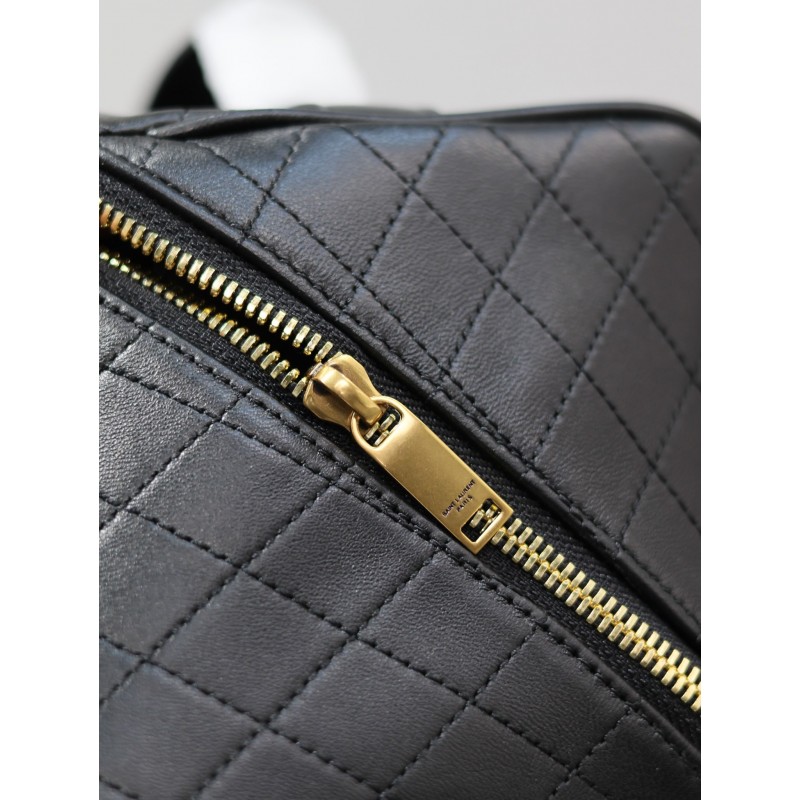 Vanity Case YSL Top-Handle Bag in Quilted Smooth Leather