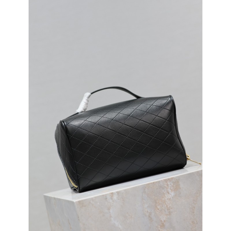 Vanity Case YSL Top-Handle Bag in Quilted Smooth Leather